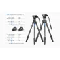 Leofoto LS-324CEX + BV-10 Ranger Series Carbon Fibre Video Tripod Kit