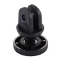 PULUZ Mini Mount su 1/4‑požių šikšnu, sklandus 8 g melnu plastų ir metalų adaptatoriui, skaičiuojama 3,9 mm lubą ir dalinių klampą, pasiekiamas GoPro, Insta360 ir DJI akciju kameroms.