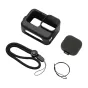 MOQ 5: Puluz Silicone Case for GoPro HERO12, HERO11, HERO10, and HERO9 Black with Lens Cover and Strap (Black)