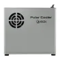 QiDi Polar Cooler Q2/Max4 3D printerių įkaltė, svaigžias metalinė ģerė su daurinių ventiliatorių, QiDi logotipas ir juosčiai šokio nuotraukos viršaus, kompaktiškas dizainas su juosčiais baliavėmis.