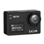 Juosiaoji SJ8 PRO akcijos kameras su 4K/60W video, didelioje frontinė lente, pabaigo ekranas ir SJCAM logotipas.