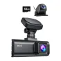 RETDIGER F7N dviejų kanalų dash kamera su 4K priekšų ir 1080p pūrio, 64 GB atmimo kortelė, Wi‑Fi 6 ir GPS
