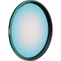 PolarPro 49 mm juos radialinis gradas filtras, frontinė pusė, clear centre, juos krāva palieja iki kenčiam, dalis 3‑paketui