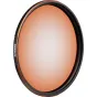 PolarPro 82 mm oranžinis radialinis gradas filtras su švelnų centru, juosčiuoju baltu ragu ir EMANATE marke, dalis iš trys filtrų paketė.