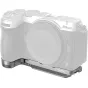 SmallRig 6696 Žemėlapis monta pjūklas Nikon Z5IIC (Galis) įdeduota prie galo Nikon Z5IIC kameros, rodant lengvas aliuminių pločią su Arca‑Swiss greitais įjungimo ir 1/4"-20 įkrovimo galvos.