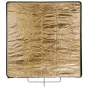 Quadralite 120 × 120 cm žaliaus flagų krepšinio panelis su metaliniu standu, dalis iš keturvėlių reflektorių komplektu