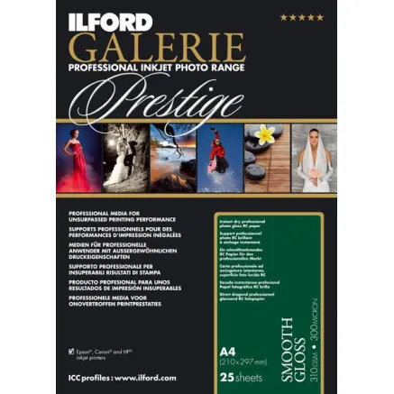 ILFORD GALERIE SMOOTH GLOSS 310G A4 100 SHEETS 2001734