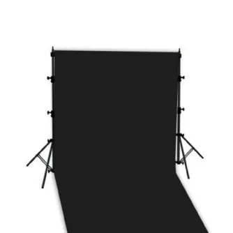 Fonu komplekti ar turētāju - Linkstar Background System + Cloth Black 2,9 x 5m - ātri pasūtīt no ražotāja