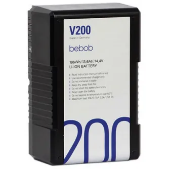 V-Mount Baterijas - Bebob V200 Li-Ion V-Mount Battery 14.4V/13.6Ah Camera Accessories - ātri pasūtīt no ražotāja