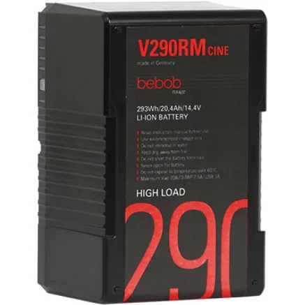 Bebob V290RM-CINE V-Mount Li-Ion High Load Battery 14.8V / 294Wh