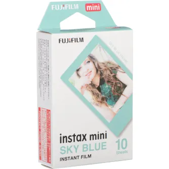 Instantkameru filmiņas - FUJIFILM Colorfilm instax mini SKY BLUE FRAME Film (10 Exposures) - ātri pasūtīt no ražotāja