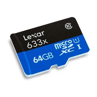 Aksesuāri - Micro SD 64GB 633x atmiņas karte ar SD adapteri