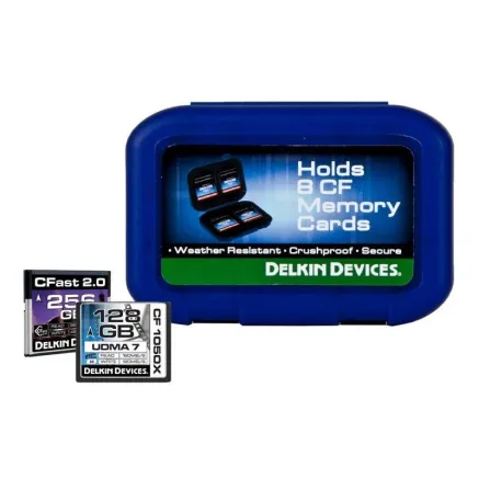 DELKIN WEATHER RESISTANT CASE FOR 8 CF/CFAST CARDS 