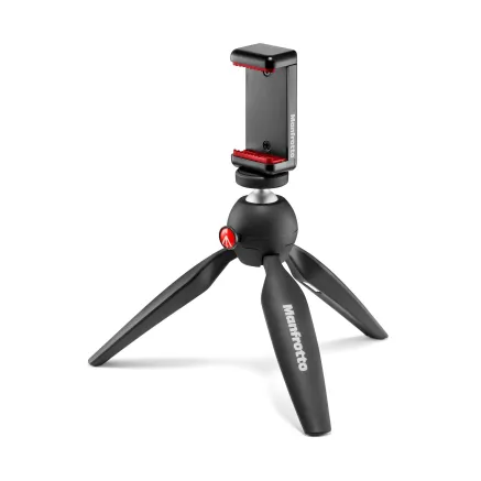 PIXI Mini Tripod Black with Universal Smartphone Clamp Manfrotto MKPIXICLAMP-BK