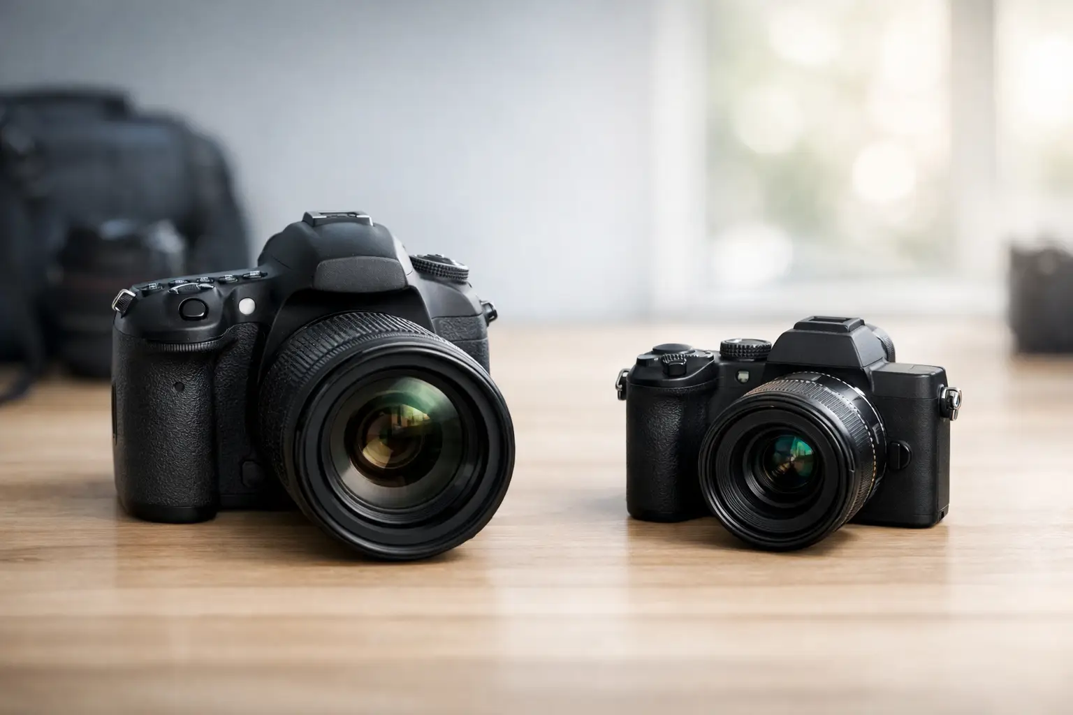 DSLR ar veidrodiniu fotoaparatu ar be veidrodžio kamera – ką pasirinkti?