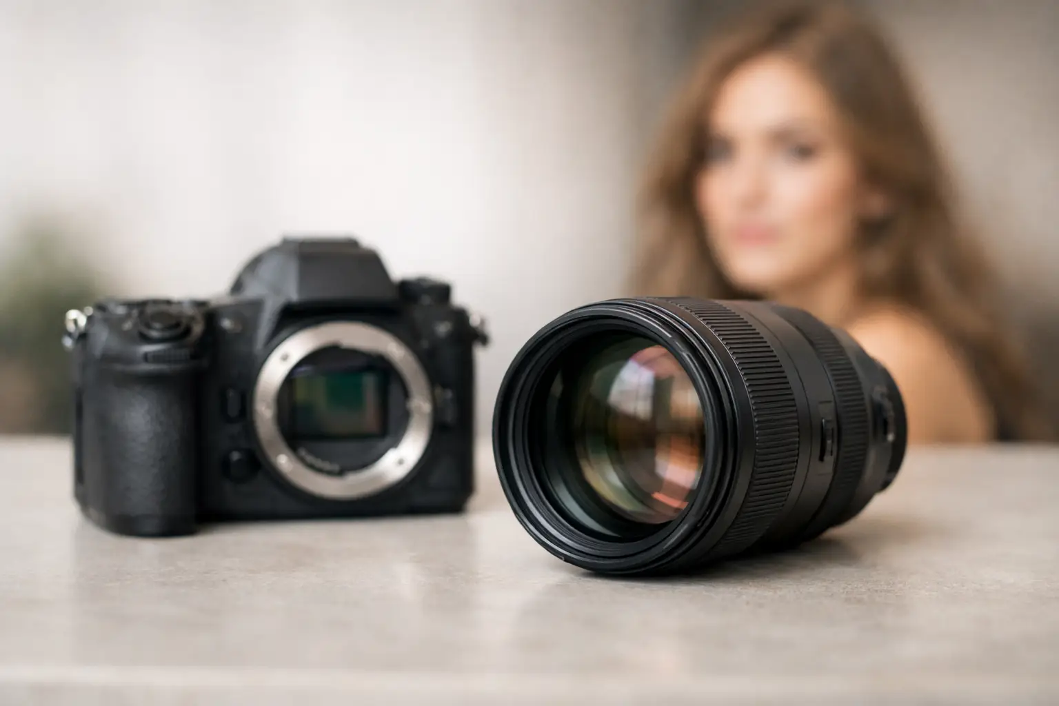 Portretinis objektyvas pilno kadro kamerai