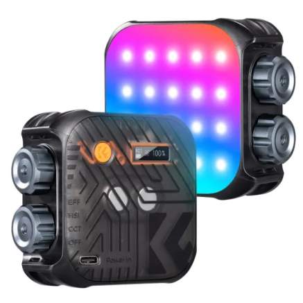 Kompaktiškos RGB LED šviesos vaizdo įrašams